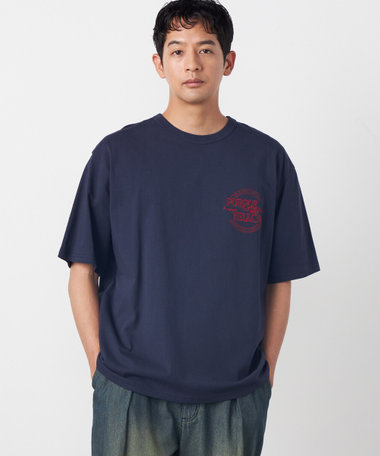 バックサークルロゴ刺繍 半袖Tシャツ