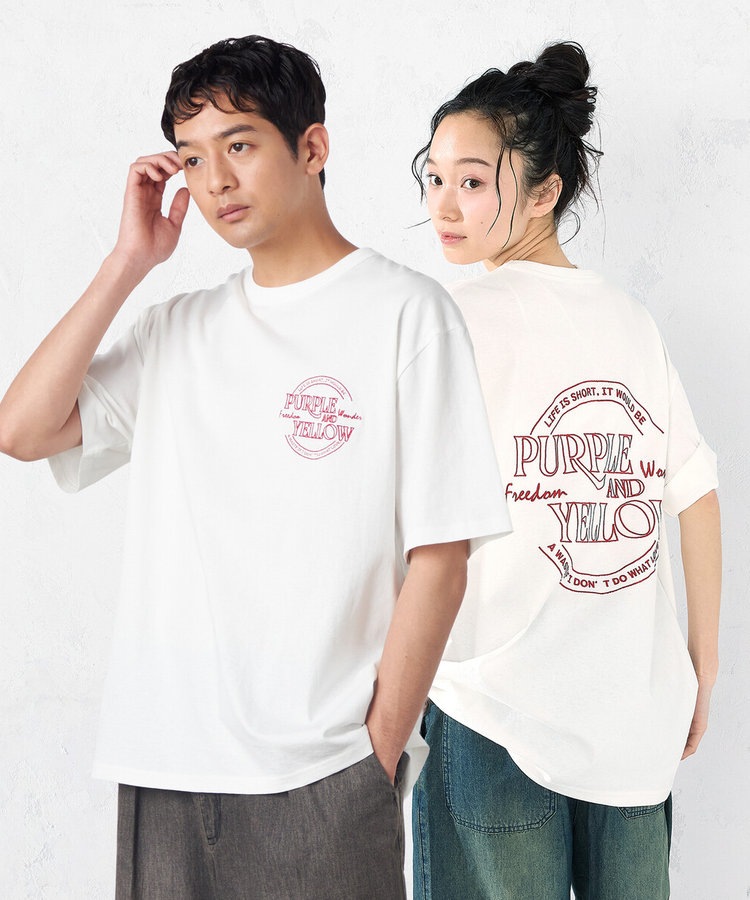 バックサークルロゴ刺繍 半袖Tシャツ