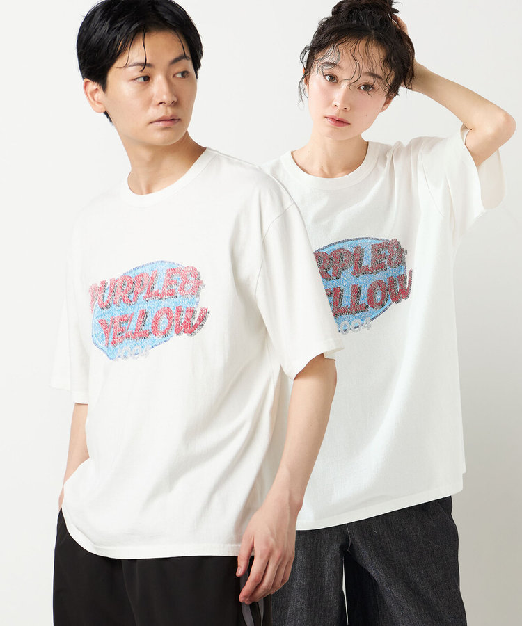 カスレロゴプリント フロスト半袖Tシャツ