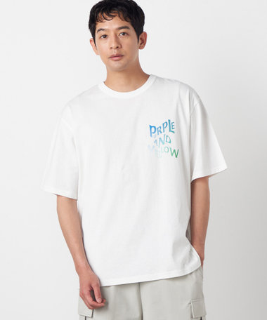 バックウェーブプリント 半袖Tシャツ