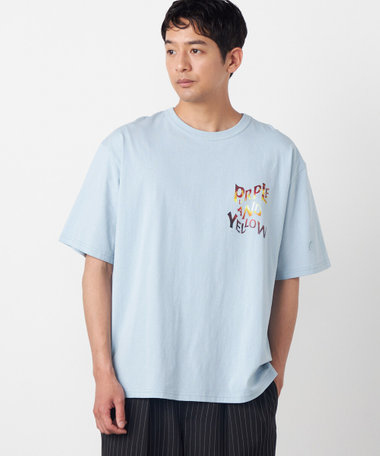 バックウェーブプリント 半袖Tシャツ