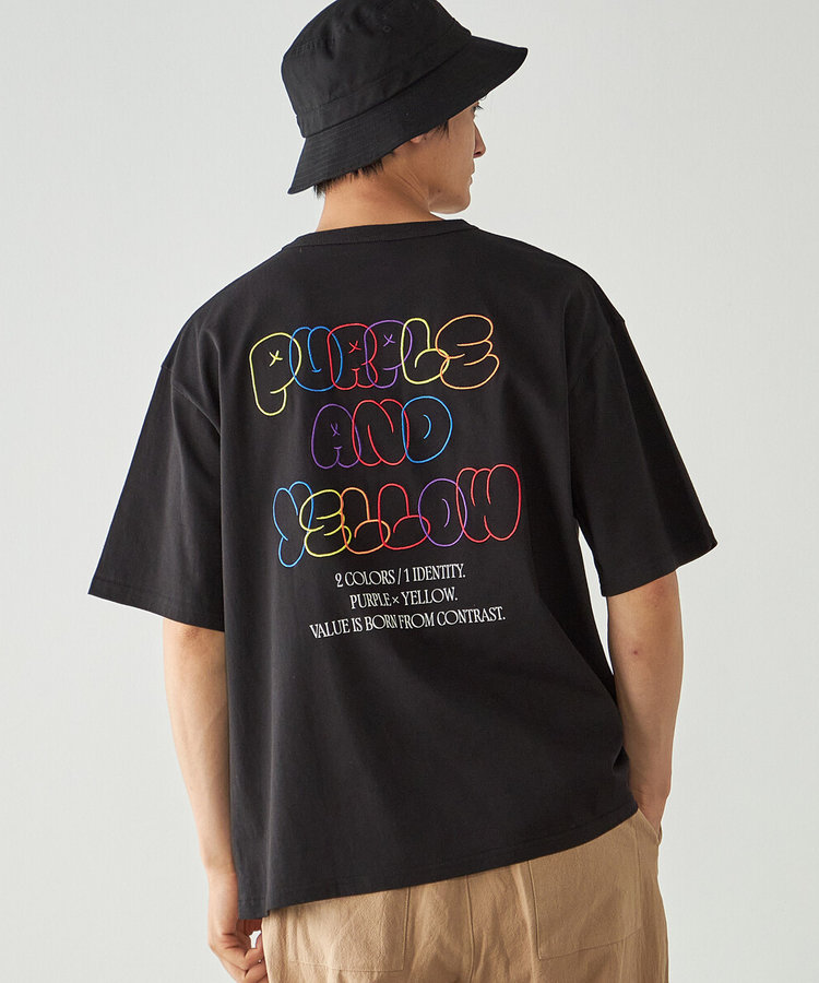バック刺繍 半袖Tシャツ