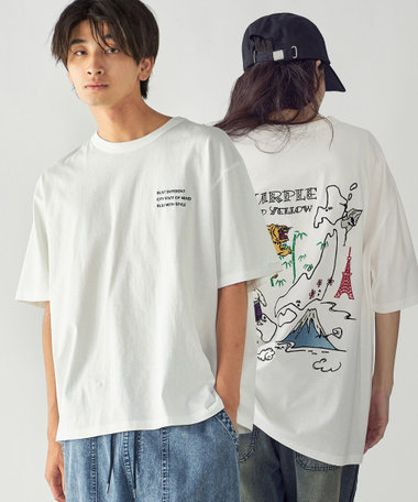 スーベニア刺繍 半袖Tシャツ