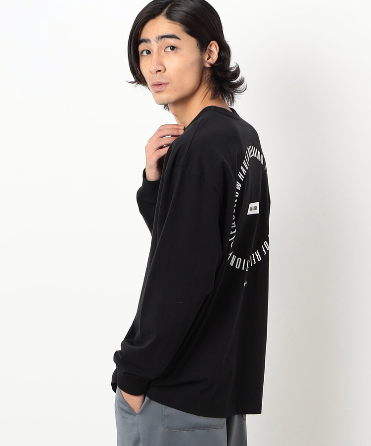 サークルプリント長袖Tシャツ（55-32TI51-204）｜パープル