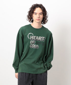 フロスト加工プリント長袖Tシャツ（55-32TK50-205）｜パープル