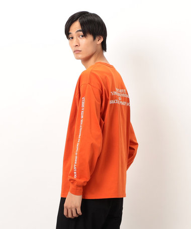 袖＆バックプリント長袖Ｔシャツ