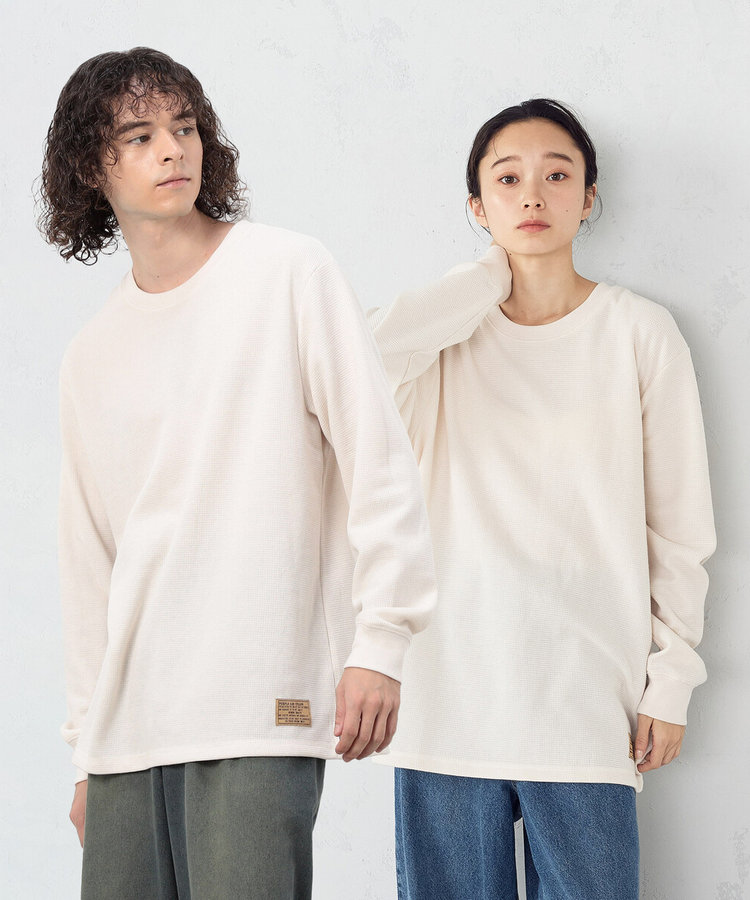 裏起毛ワッフル 長袖Ｔシャツ