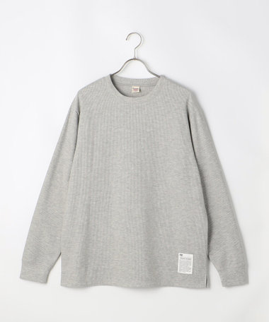 裏起毛ワッフル 長袖Tシャツ