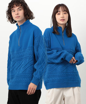 ニット&裏シャギーハーフジップ(55-41KE32-203 ニット&裏シャギーハーフジップ(55-41KE32-203