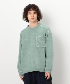 ハンドステッチプルオーバー（55-41KI35-204）｜パープル