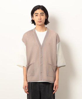 23AW❣️定価42900円 qualite ラクーンフォックスニットカーディガン ipugo/イプゴ ユニセックスオーバーサイズ デニムポケット