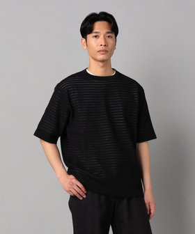 美品⭐️ADORE アドーア　深Vネックカフタンプルオーバー　黒 シアー透かし編みニット プルオーバー（59-36KK03-205