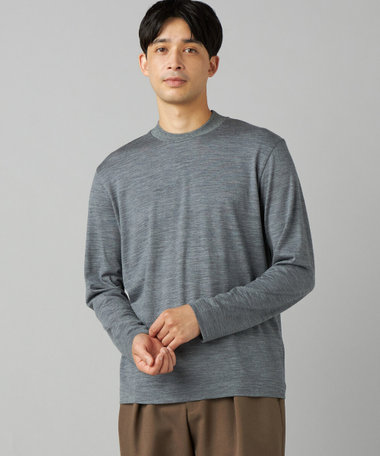 ウール天竺 ジャケットネックTシャツ