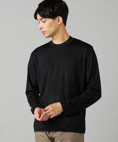 ウール天竺 ジャケットネックTシャツ