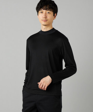 ウール天竺 モックネックTシャツ