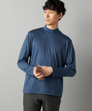 ウール天竺 モックネックTシャツ
