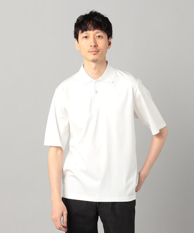 シルキースムース リブカラー ポロシャツ