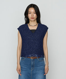 【SALE／37%OFF】 TALLサイズ ジレ（67-31IK08-205 サマーツィードニット 〕 アイドルグッズ
