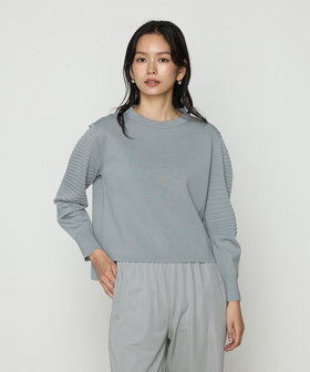 ブライトストレッチヤーン ミラノリブバナナスリーブセーター