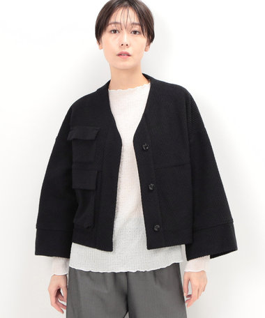 ツイードジャージー ブルゾン（72-03JE02-203）｜Gabardine K.T（ギャバジンK.T）｜Gabardine  K.T（ギャバジンK.T）｜WOMEN（ウィメン）｜公式通販｜ファイブフォックス オンラインストア（FIVE FOXes ONLINE STORE）