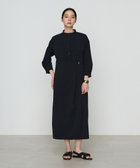 ストレッチタフタ シャツドレス
