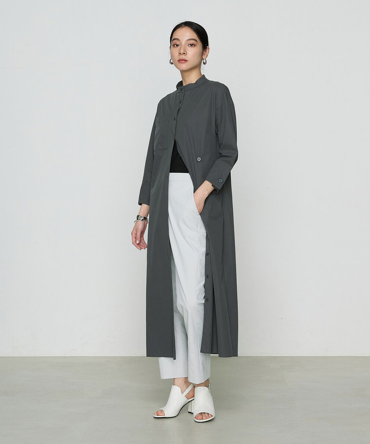 ストレッチタフタ シャツドレス（72-03OK01-205）｜Gabardine