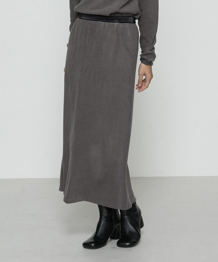 a24チャコールグレーM40 センタープレスタックワイドパンツ[ai209] | レディースファッション
