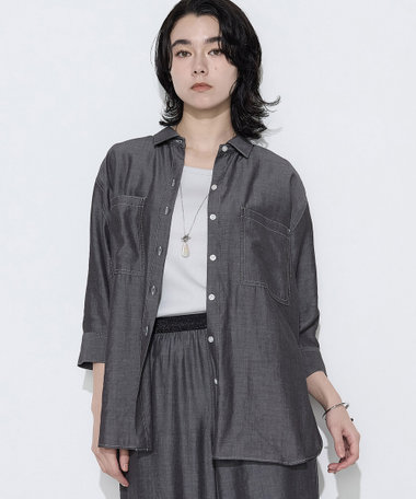 オトナシャンブレー たっぷりシャツ