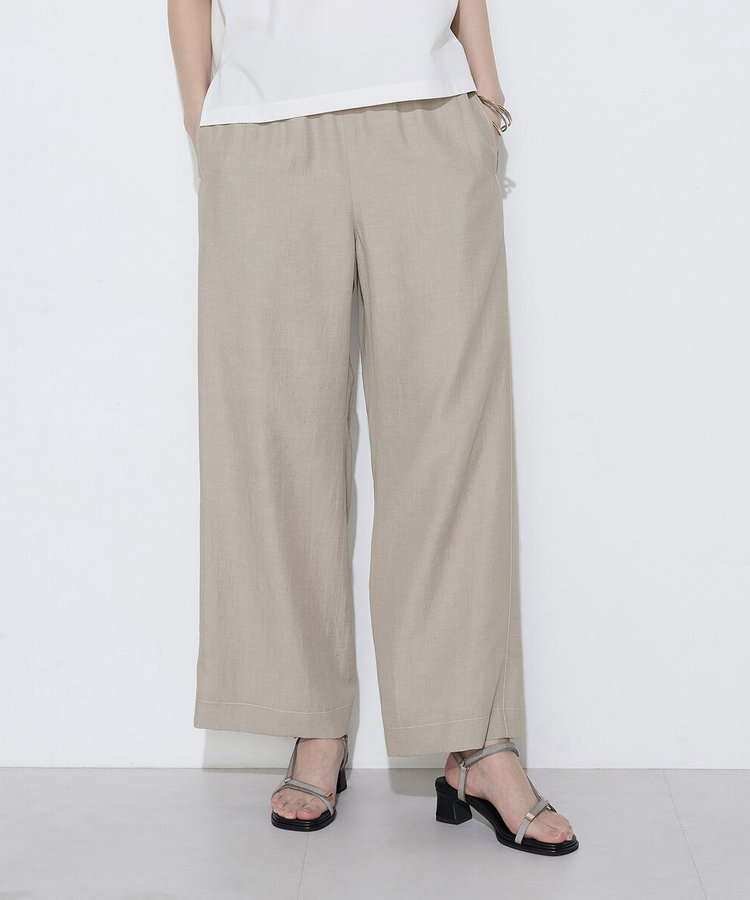 オトナシャンブレー タックワイドパンツ