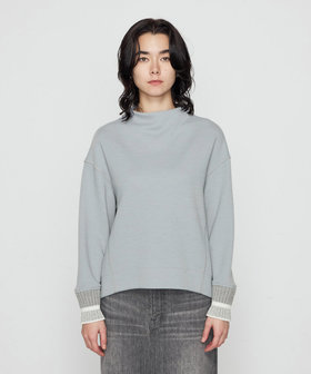 袖口キラキラニット リブプルオーバー（72-06EM09-205）｜ギャバジン