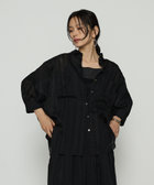 ジャカードボーダー 身幅たっぷりシャツ（72-07HK03-205）｜ギャバジン