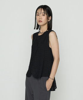 Whim Gazette 2024SSスカシアミニットジレ ブラック Whim Gazette 2024SSスカシアミニットジレ ブラック