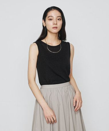 ラメテレコ タンクトップ