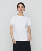 プレーティング天竺 袖シアーTシャツ
