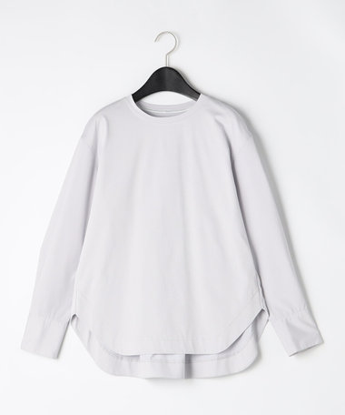 プレーティング天竺 袖カフスカットソー