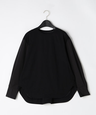 プレーティング天竺 袖カフスカットソー