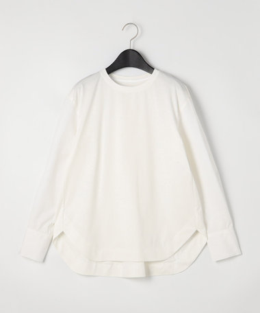 プレーティング天竺 袖カフスカットソー