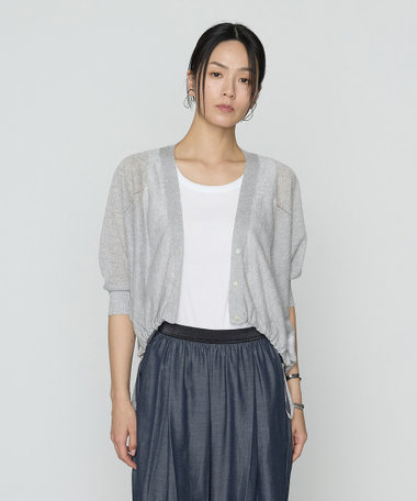 シャイニーシアーヤーン ドロストシアーショートカーデ