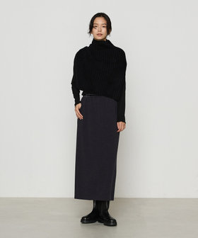 ウールナイロンのリブ編み ケープベスト（72-35II16-204）｜ギャバジン