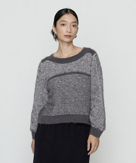 アンゴラ混ミックスヤーン ニットワンピース（72-01IF12-203