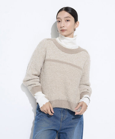 ふわもこモールシャギーヤーン ファーセーター