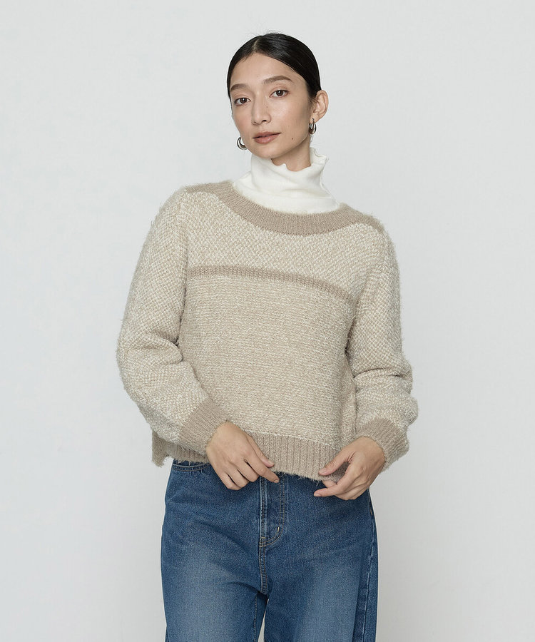 ふわもこモールシャギーヤーン ファーセーター