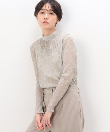〔TALLサイズ〕ラメジャージー スキンTシャツ
