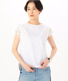 〔 TALLサイズ 〕 コットンポンチ ボタニカルレースモチーフTシャツ
