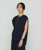 〔 TALLサイズ 〕 コットン強撚ポンチ ショルダータックTシャツ