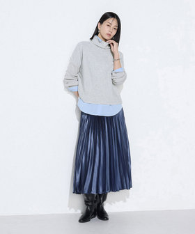 TALLサイズ 〕 ウールブークレー ボトルネックプルオーバー（76-01EM04