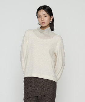 〔 TALLサイズ 〕 ウールブークレー スヌード付きプルオーバー