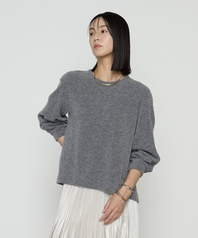 TALLサイズ 〕 ウールブークレー スヌード付きプルオーバー(76 TALLサイズ 〕 ウールブークレー スヌード付きプルオーバー(76