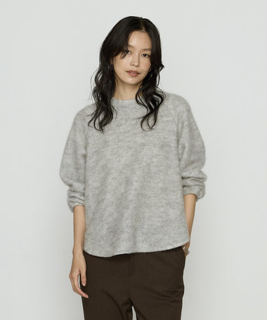 〔 TALLサイズ 〕 アルパカ混 ラグランスリーブプルオーバー