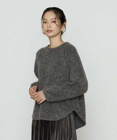 〔 TALLサイズ 〕 アルパカ混 ラグランスリーブプルオーバー